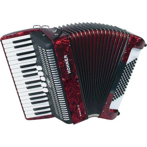 Hohner BRAVO III 72 akordeon czerwony 72 basy